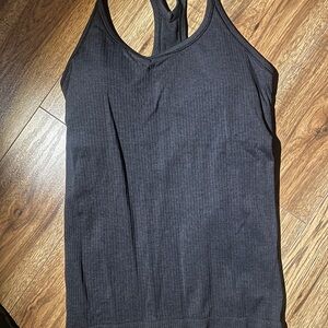 Black Ribbed Women's Tank Top